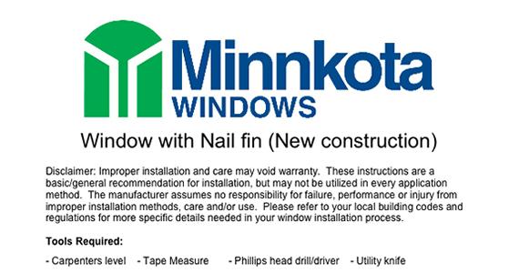 Installation Instructions - New Construction